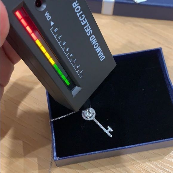 Diamond necklace key style